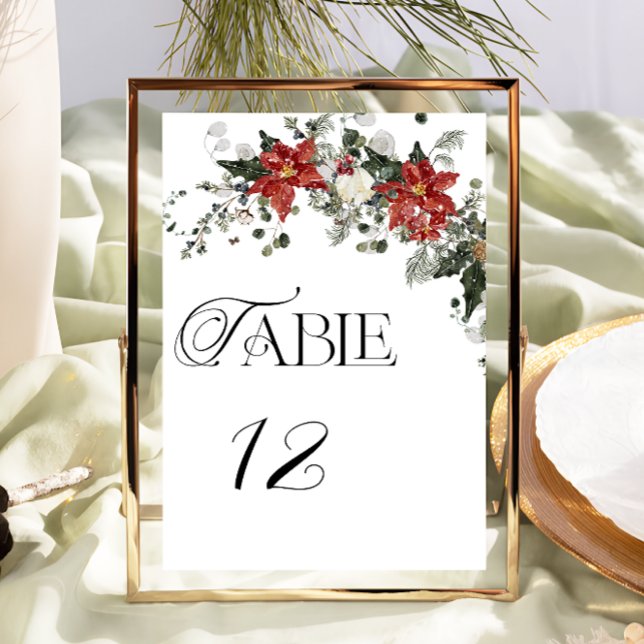 Tarjeta De Mesa Boda de Invierno de los navidades (Subido por el creador)