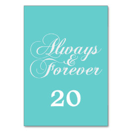 Tarjeta de mesa Boda de Ivory Always y Forever