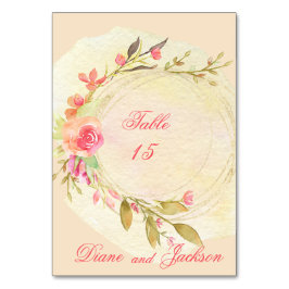 Tarjeta De Mesa Boda de jardín acuarela