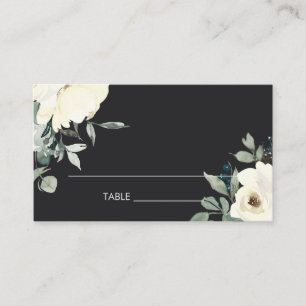 Tarjeta De Mesa Boda DE LA CAPA DE COLOR DE AGUA DE FLORAL BLANCA