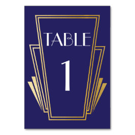 Tarjeta De Mesa Boda de la Marina de Oro Art Déco número 20