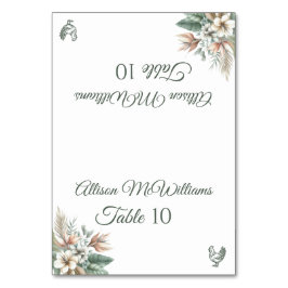 Tarjeta De Mesa Boda de la plaza - Elegancia tropical-Aves-