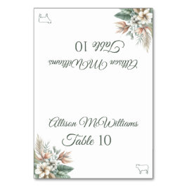 Tarjeta De Mesa Boda de la plaza - Elegancia tropical-Carne-