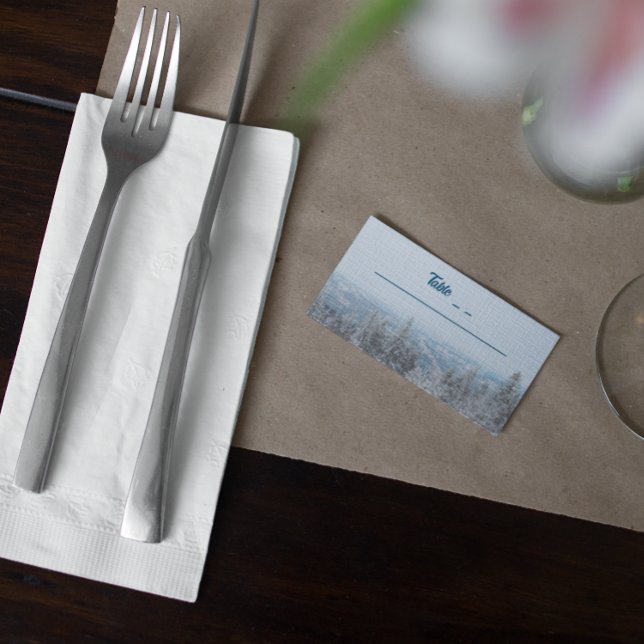 Tarjeta De Mesa Boda de la Selva de las Montañas Snowy (Subido por el creador)