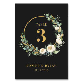 Tarjeta De Mesa Boda de la tabla de la cápsula con el gancho flora