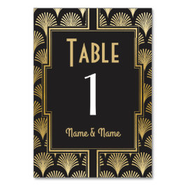 Tarjeta De Mesa Boda de la tabla número 1920 de Gatsby