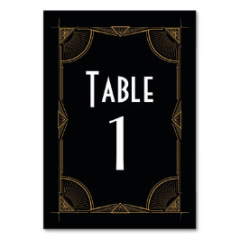 Tarjeta De Mesa Boda de la tabla número 1920 de Gatsby