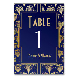 Tarjeta De Mesa Boda de la tabla número 1920 de Gatsby
