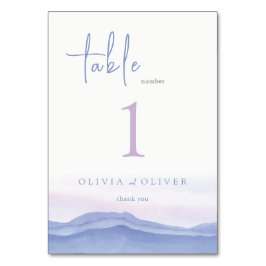 Tarjeta De Mesa Boda de las Montañas Púrpura