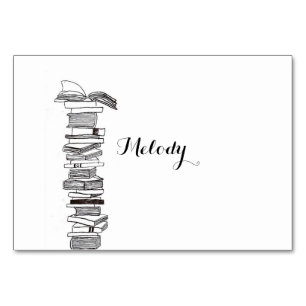 Tarjeta De Mesa Boda de libros/Tarjeta de plaza