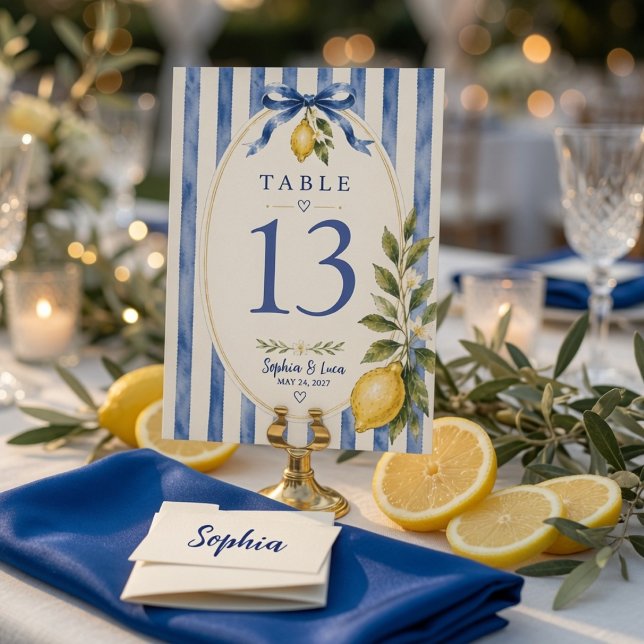Tarjeta De Mesa Boda de Limón Italiano  (Subido por el creador)