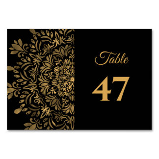 Tarjeta De Mesa Boda de lujo clásica tradicional mandala