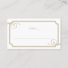 Tarjeta De Mesa Boda de lujo Classic Gold Frame