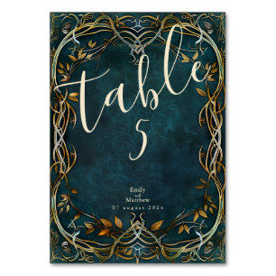 Tarjeta De Mesa Boda de Majestad de la Tierra Media