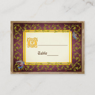 Tarjeta De Mesa Boda de manuscritos ilustrados medievales de Mock
