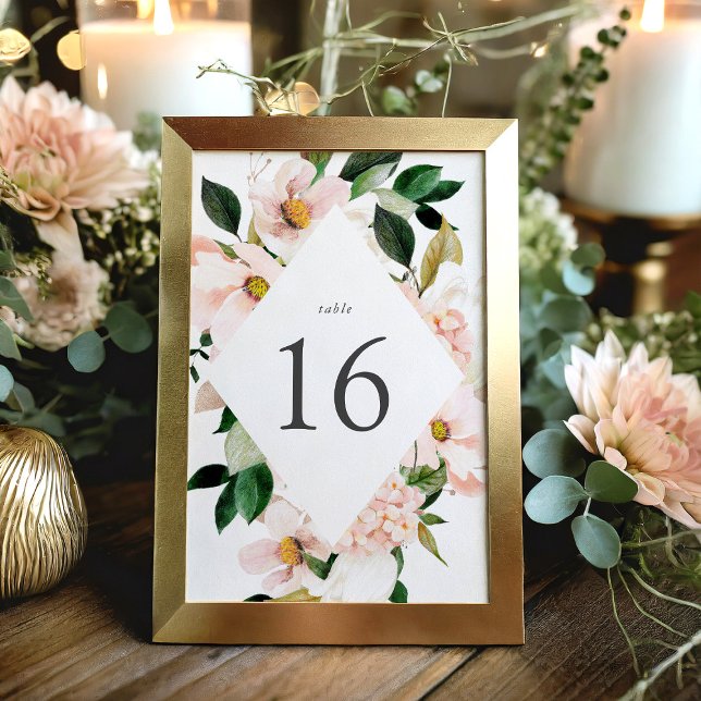 Tarjeta De Mesa Boda de Marco Floral de Besos de Primavera (Subido por el creador)