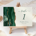 Tarjeta De Mesa Boda de marfil de la fiebre del oro verde esmerald<br><div class="desc">El borde izquierdo de esta elegante y moderna tarjeta boda número de mesa cuenta con un borde de batido de color verde esmeralda recortado con un falso purpurina de oro. El texto del personalizable combina la escritura a mano verde, los tipos de letra cursiva y las fuentes de copperplate en...</div>