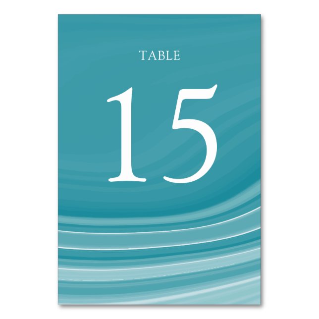 Tarjeta De Mesa Boda de mármol de lujo (Anverso)
