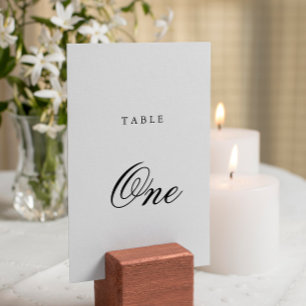 Tarjeta De Mesa Boda de monograma Minimalista moderno