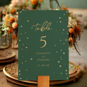 Tarjeta De Mesa Boda de Navidades clásicos simples