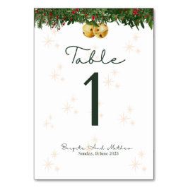 Tarjeta De Mesa Boda de navidades Número de tabla