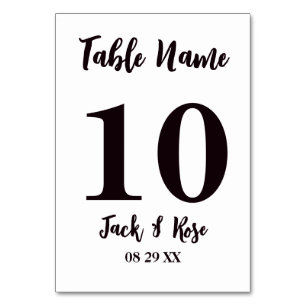 Tarjeta De Mesa Boda de nombre de tabla Personalizado moderno