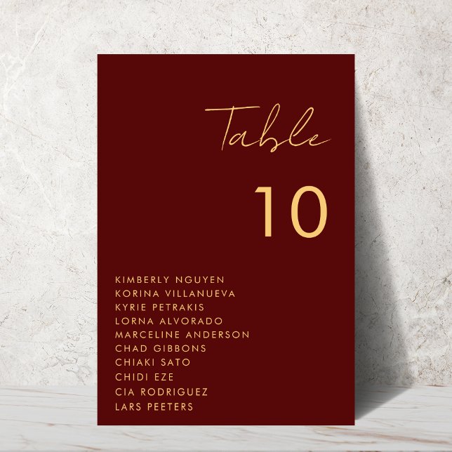 Tarjeta De Mesa Boda de nombres de tablas de asientos con guiones  (Subido por el creador)
