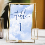 Tarjeta De Mesa Boda de nubes de espuma blanca azul<br><div class="desc">¡Este es un número de tabla Boda de nubes de espuma blanca azul!</div>