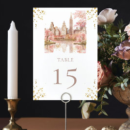 Tarjeta De Mesa Boda de Nueva York