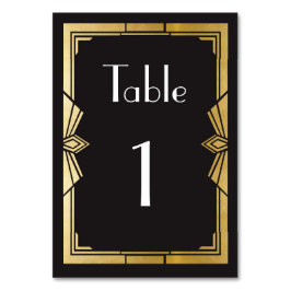 Tarjeta De Mesa Boda de números de tabla de los 20 de Gatsby en lo