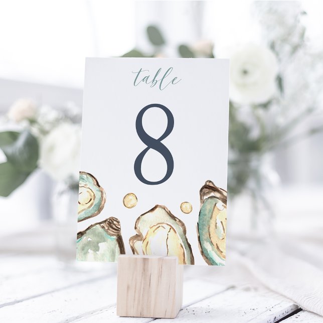 Tarjeta De Mesa Boda de ostión acuático costero (Subido por el creador)