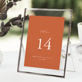 Tarjeta De Mesa Boda de otoño botánico Boho