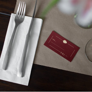 Tarjeta De Mesa Boda de otoño de Borgoña