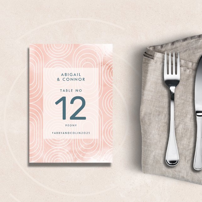 Tarjeta De Mesa Boda de óvalos y círculos de moda (Subido por el creador)