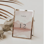 Tarjeta De Mesa Boda de paisajes de la cordillera Rubor<br><div class="desc">Nuestra colección "Mountain Range Destination Wedding" viene en dos tonos azul claro y polvoriento rosa con suaves paisajes de montaña de color acuático emparejados con un diseño y escritura modernos. Una combinación perfecta de lo moderno y lo rústico, listo para bodas durante todo el año y otras ocasiones. Puedes mezclar...</div>