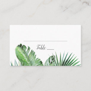 Tarjeta De Mesa Boda de palmas tropicales salvajes