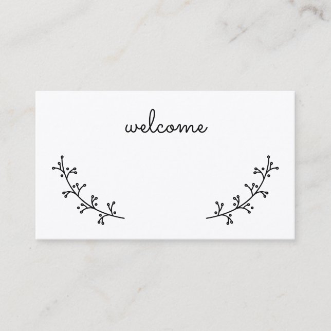 Tarjeta De Mesa Boda de papel Kraft en blanco y ruso (Anverso)