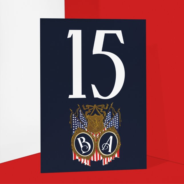 Tarjeta De Mesa Boda de parejas militares de estilo antiguo (Subido por el creador)