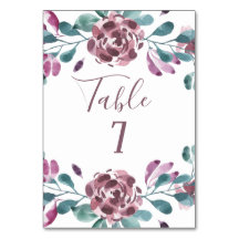 Boda de Peonía de Acuarela Púrpura Verano