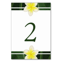 Tarjeta De Mesa Boda de Plumeria Frangipani Amarillo