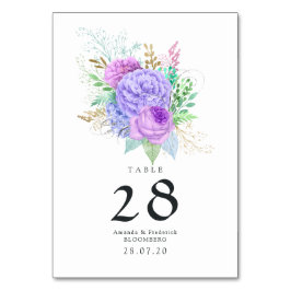 Tarjeta De Mesa Boda de Primavera Floral Rústica