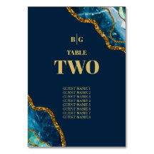 Boda de Purpurina de Geode de Blue & Gold Agate