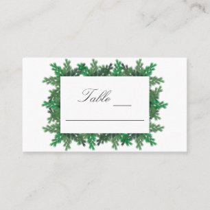 Tarjeta De Mesa Boda de ramas de árbol de invierno