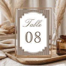 Boda de rayas marrones de chocolate clásico