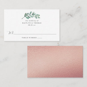 Tarjeta De Mesa Boda de Relieve metalizado dorado de Rosa geométri
