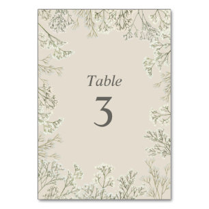 Tarjeta De Mesa Boda de respiración del bebé