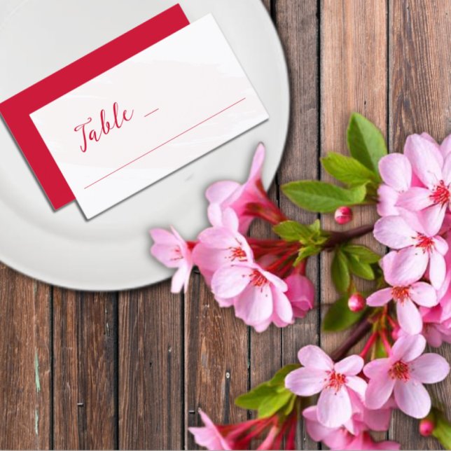 Tarjeta De Mesa Boda de rojo cereza (Subido por el creador)