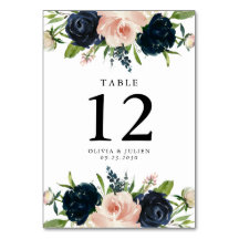 Boda de Rosa Navy Blue y Rubor