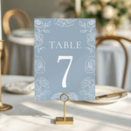 Tarjeta De Mesa Boda de Rosas franceses modernos y turbulentos