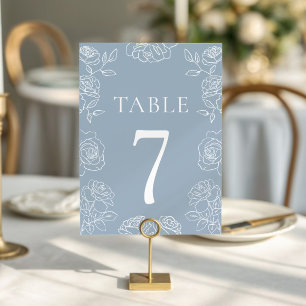 Tarjeta De Mesa Boda de Rosas franceses modernos y turbulentos